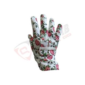 Cuir synthétique floral sans doublure-Lady Nouvelle arrivée Gants de travail de jardinage enduits de nitrile pour la plantation et le creusement - Product Image 4