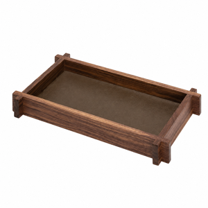 Plateau décoratif en bois naturel rectangulaire rustique fait main, emballage individuel, plateau en bois brillant pour la décoration alimentaire, plateaux faits à la main - Product Image 6