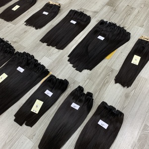 Paquets droits d'os noir naturel Extensions de cheveux de trame de cheveux humains vietnamiens vierges d'usine - Product Image 5