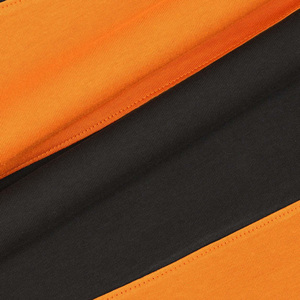 Chemise polo décontractée en coton pour homme, coupe ample, style rugby, color block, design uni, boutons sur le devant, couleur moutarde et noir - Product Image 3