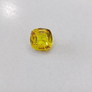 พลอยแซฟไฟร์สีเหลืองทรงคุชชั่นคุณภาพพรีเมียม ผลิตในห้องปฏิบัติการ ความใสระดับบริลเลียนท์ สำหรับงานทำเครื่องประดับชั้นดี - Product Image 2