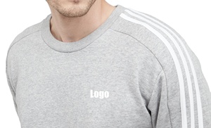 เสื้อสเวตเตอร์โอเวอร์ไซส์ของผู้ชายผ้าคอตตอน100% แถบข้างเสื้อสเวตเชิ้ตตามท้องถนนสำหรับฤดูใบไม้ร่วง - Product Image 4