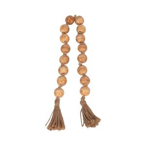 New Arrival Black Glossy Round Beaded Garland <b>Large</b> Smooth <b>Beads</b> With Tassel Modern Home Decor Accent Piece - Product Image 4
