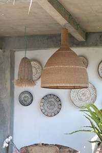 Abat-jour de plafond en jonc de mer hautement recommandé, abat-jour suspendu en fibre naturelle durable - Product Image 3