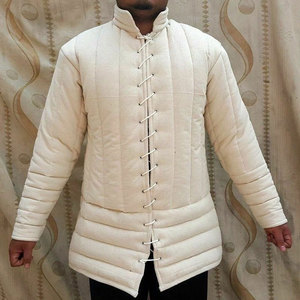 Front Lace Padded Gambeson Medieval Coat Cotton Canvas Larp Cosplay Costume Mens Heavy Weight <b>Jacket</b> - Product Image 1
