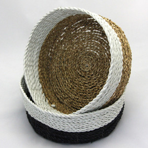 Seagrass Storage <b>Basket</b> Handmade Woven Organizer for Home Decor Wholesale Supplier from Vietnam - Product Image 1