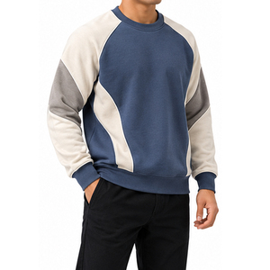 Sweat-shirt à col rond pour homme, en coton doux, avec logo personnalisé, streetwear décontracté, pull-over, OEM, ODM, marque privée, vente en gros - Product Image 4