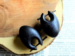 Boucles d'oreilles en bois à emballage standard, vente en gros, finition lisse, prix d'usine - Product Image 2