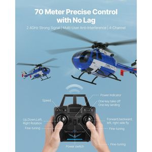 6 assi giroscopio telecomando RC elicottero 4 canali giocattolo aereo per bambini regalo perfetto - Product Image 4