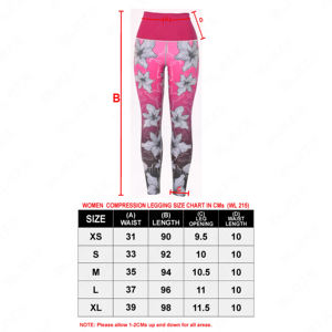 Leggings de yoga à taille élastique avec logo personnalisé Leggings de yoga imprimés de fleurs à taille haute par sublimation Leggings d'entraînement décontracté de gym - Product Image 6