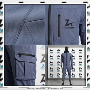 Conjunto Deportivo de Hombre con Capucha, Estilo Hip Hop, Color Sólido, Resistente al Viento, Transpirable, de Secado Rápido, 100% Algodón, para Invierno - Product Image 4