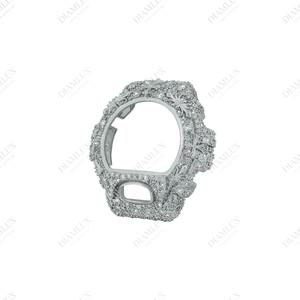 Reloj Completamente Adornado con Diamantes, Bisel Disponible en Diamantes Naturales y Moissanita, Accesorio de Reloj de Lujo Estilo Hip Hop, Otros Relojes - Product Image 5