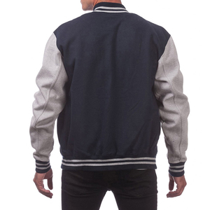 Unisex Custom Wool Varsity Baseball <b>Jacket</b> High Street Style Reversible Stand Patchwork <b>Winter</b> Hooded <b>Waterproof</b> Bamboo <b>Jacket</b> - Product Image 3