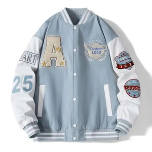 Custom High Quality Wool <b>Leather</b> Varsity <b>Jacket</b> <b>Men</b> Letterman Baseball <b>Jacket</b> Embroidered Team College Coat - Product Image 1