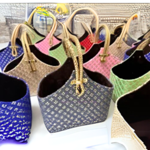 Rajasthani Handmade Designer <b>Basket</b> <b>Bag</b> Beautiful Designer Handle With Embroidery Work <b>Basket</b> <b>Bags</b> for Women and Girls - Product Image 2