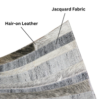 Custom Size Soft Stylish Hair-on Leather Carpet Wholesale Living Area Rug Sets for Home Office & Hotels Minimum Order 1 Piece