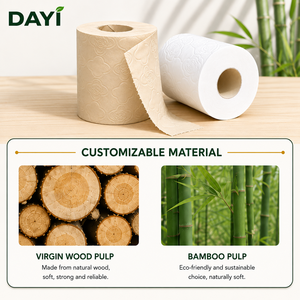 Rouleaux de <span class=keywords><strong>papier</strong></span> <span class=keywords><strong>toilette</strong></span> OEM personnalisés super doux 3 plis gaufrés à âme blanche avec emballage extérieur imprimé sur mesure - Product Image 5