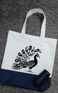 Two Color <b>Canvas</b> Carry <b>Bag</b> Eco Friendly Reusable <b>Tote</b> Shopping <b>Bag</b> for Retail Stores Grocery Markets Corporate Gifting and Daily - Product Image 4