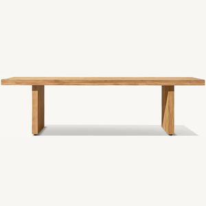 Rectangular <b>table</b> made of teak wood with a simple modern style, suitable for outdoor use in the <b>garden</b> - Product Image 1