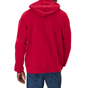 Sudadera con Capucha Roja para Hombre, Corte Regular, Felpa de Algodón, Estilo Casual para Otoño, con Bolsillo Delantero y Capucha con Cordón Ajustable - Product Image 5