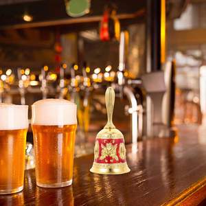 Cloche à main de style antique rouge dorée, durable, antirouille, décorative pour la maison, les événements et les objets de collection - Product Image 2