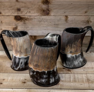 Cuerno para beber de ágata Natural 100% hecho a mano, cuerno de cerveza Medieval vikingo económico pulido a la venta - Product Image 1