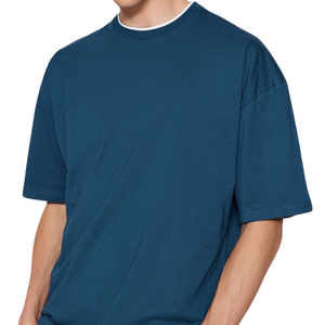 Camiseta Deportiva Personalizada para Hombre, 220 GSM, Corte Largo, Color Sólido, Ecológica, de Poliéster/Algodón, Manga Corta, Estilo Hip Hop Urbano - Product Image 6