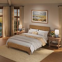 Lit d'hôtel moderne, durable, écologique, pliable, en bois de manguier massif, avec support à 3 pieds |   Modèle artisanal Pindel disponible en OEM PH-HB-0002