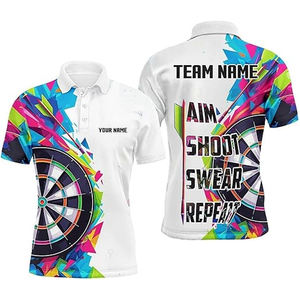 Camisetas de Dardos Personalizadas de Alta Calidad, Jersey de Poliéster de Secado Rápido con Sublimación, Diseño 3D Unisex para Ropa Deportiva de Equipo OEM - Product Image 6