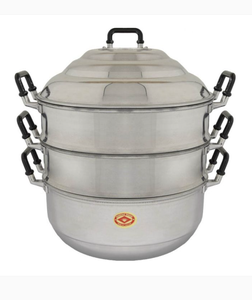 หม้อนึ่งสแตนเลสสามชั้น ขนาด 22 ซม. พร้อมฝาปิด สำหรับทำอาหารในครัว - Product Image 1