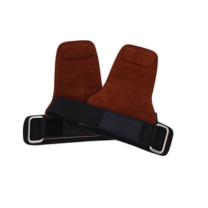 Poignée de compression légère en cuir et néoprène personnalisable avec logo Geo Brother Co pour l'entraînement musculaire et la musculation - Product Image 1