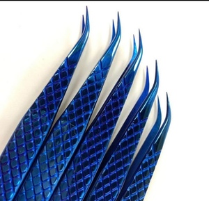 Professional Stainless Steel Fiber <b>Lash</b> & Eyelash Tweezers High Quality Precision 10mm Smooth Tip Durable Model - Product Image 3