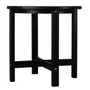 Tavolino rotondo a strato singolo 46*46*46 cm in HDPE nero per soggiorno - Product Image 2