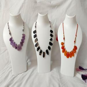 Amethyst Black Onyx <b>Red</b> Onyx Neckace lace Crystal Gemstones Real Touch Carved Silver Electroplated Engraving Mascot Style Art - Product Image 1