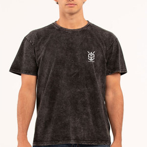 Camiseta de Moda Estampada 100% Algodón para Hombre, Lavado Ácido, Cuello Redondo, Corte Holgado, Alta Calidad - Product Image 2