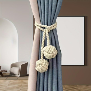 Rope Curtain Ticback Eco-Friendly Durable Cotton Linen Curtain <b>Tie</b> <b>Back</b> Rope Accessory <b>Tie</b> <b>Back</b> Best Sale - Product Image 3
