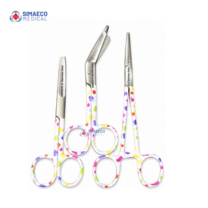 Ensemble de 3 ciseaux chirurgicaux SIMAECO MEDICAL en acier inoxydable avec poignée à pois, certifiés CE, instrument manuel pour salle d'opération - Product Image 3