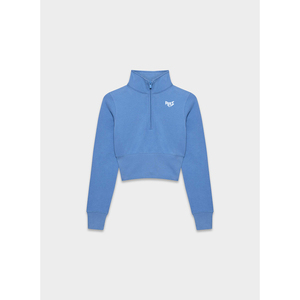 Custom Ladies Half Zip Pullover Y2K Fashion <b>Crop</b> <b>Top</b> Sweatshirt Bulk Apparel USA Manufacturer - Product Image 1