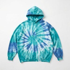 Sudadera con Capucha Extra Grande Personalizada con Estampado Tie-Dye Arcoíris, Unisex, Gruesa, 100% Algodón, Felpa, Estilo Urbano, Informal, 350g - Product Image 6