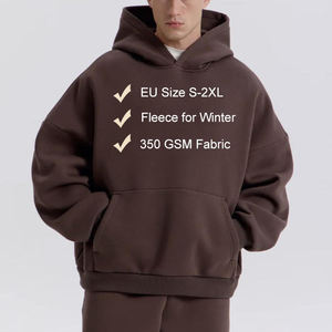 Sweat-shirt à capuche décontracté pour homme, surdimensionné, en coton lourd 100 %, avec impression de logo personnalisée, impression 3D - Product Image 2
