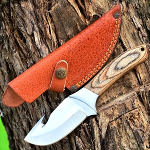 Handmade Carbon Steel Skinning <b>Knife</b> Wood <b>Handle</b> Leather Sheath Custom Logo Deer Skinning Kitchen Butcher <b>Knives</b> - Product Image 5