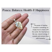Pendentif en forme de pointe de flèche en quartz Angel Aura de qualité supérieure, fait main, 1 à 1,5 pouce, bijou unique en pierre précieuse, style Feng Shui Amour