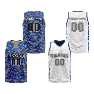 Camisetas de Baloncesto Personalizadas para Hombre, Nombre, Número, Patrón, Logotipo Bordado, Diseño Retro, para Entrenamiento, Juego en Equipo o Individual - Product Image 1