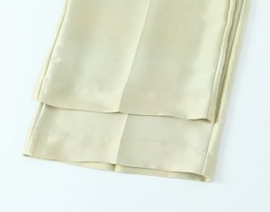 Pantalones Elegantes de Pierna Ancha con Degradado de Color, Satinados, Largos, Holgados, de Verano para Mujer, 100% Algodón, Transpirables y de Secado Rápido - Product Image 4