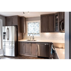 Ensemble d'armoires de cuisine écologiques, entièrement modulaires, style Shaker CANA, en bois massif moderne, avec îlot et comptoir - Product Image 6