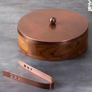 Classic Stylish Handmade Eco-friendly Wooden Bowl with Lid Luxury Decorative Household Food <b>Storage</b> Box at Lowest Price - Product Image 2