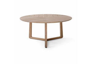 Table à manger sur piétement en teck massif, style minimaliste moderne, résistante à l'eau, écologique, fabriquée à la main pour usage commercial et résidentiel - Product Image 6