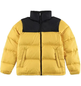 Blouson d'hiver matelassé pour homme, col montant, blocs de couleur, fermeture éclair, qualité standard, manteau épais en duvet, coupe décontractée, vêtement d'extérieur chaud - Product Image 4