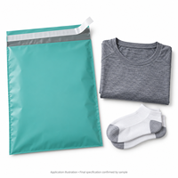Enveloppes en polyéthylène personnalisées de couleur turquoise pour les commandes de vêtements de sport, sacs d'expédition imprimés avec fermeture adhésive, Vietnam