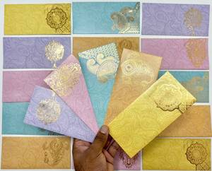 Enveloppe cadeau artisanale en kraft avec fenêtre, taille personnalisée, pour mariage, impression numérique, papier recyclé en coton de qualité supérieure - Product Image 5